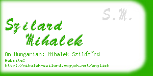 szilard mihalek business card